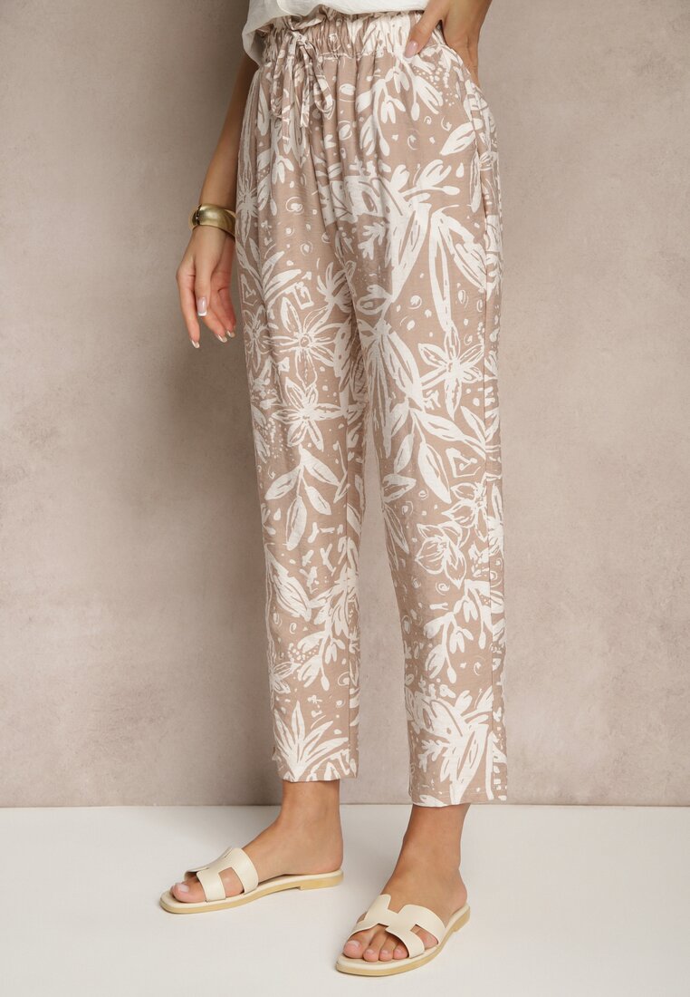 Pantaloni Ellorine Bej deschis