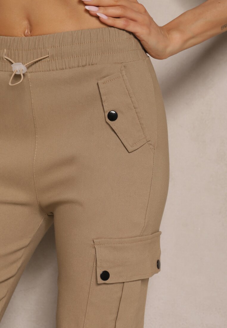 Pantaloni Evianirae Bej închis