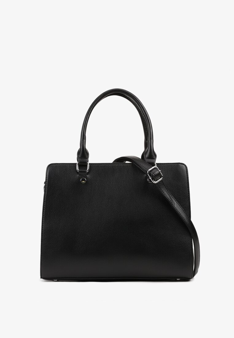 Czarna Torebka Shopperka z Dodatkowym Paskiem Crossbody Sunirora