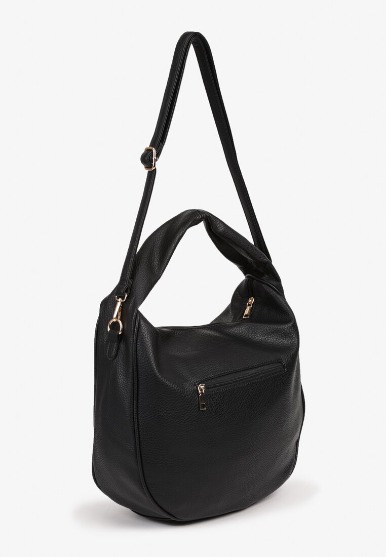 Czarna Torebka o Fasonie Hobo z Dodatkowym Paskiem Crossbody Mepila