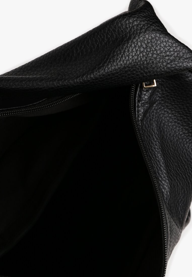 Czarna Torebka o Fasonie Hobo z Dodatkowym Paskiem Crossbody Mepila
