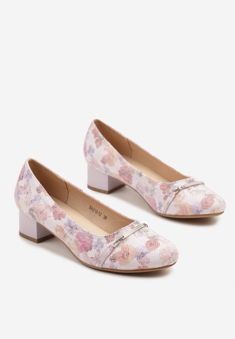 Pantofi cu toc Roz