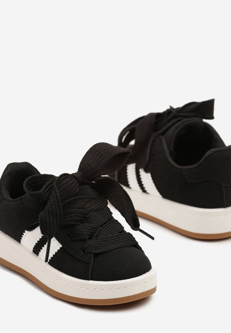 Czarne Buty Sportowe Sneakersy Ozdobione Paskami Worriti