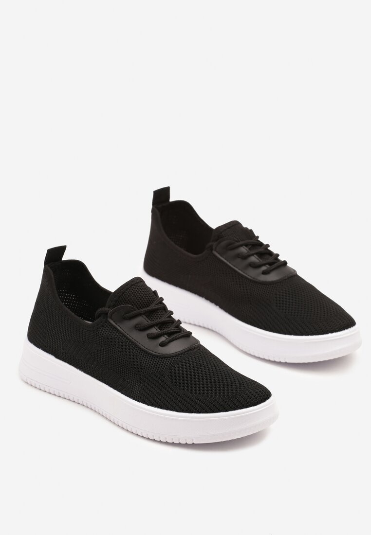 Czarne Siateczkowe Buty Sportowe Sneakersy Eravessa