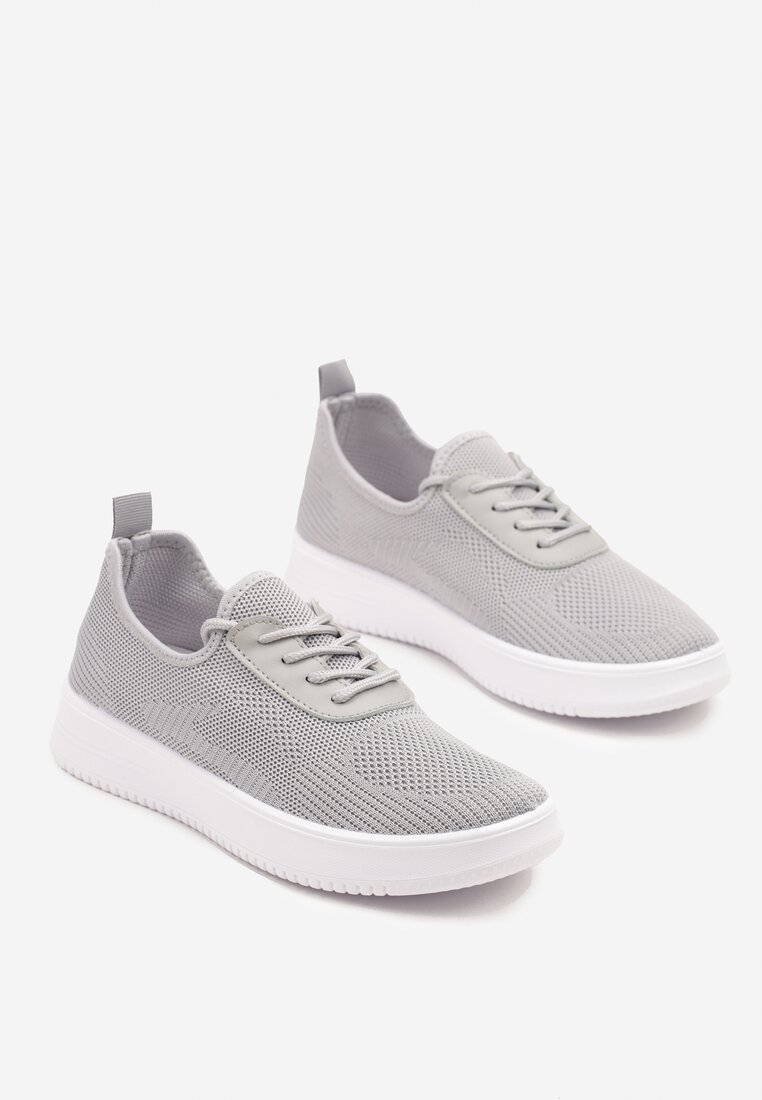 Szare Siateczkowe Buty Sportowe Sneakersy Eravessa