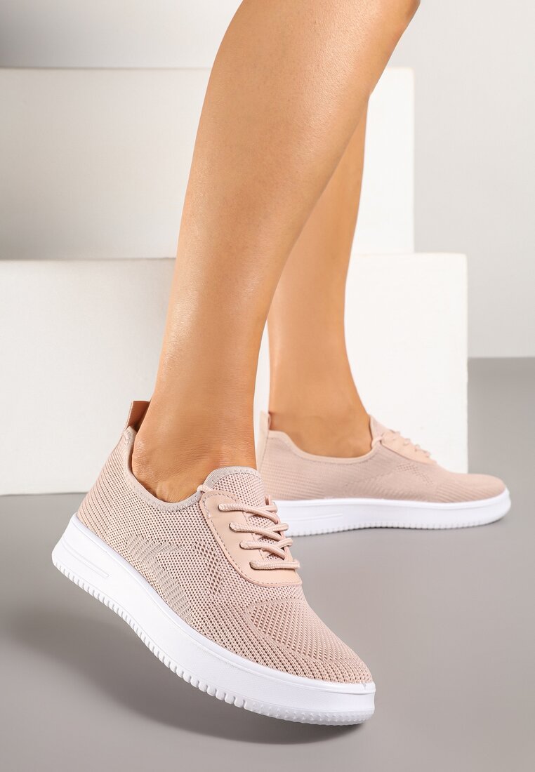 Różowe Siateczkowe Buty Sportowe Sneakersy Eravessa