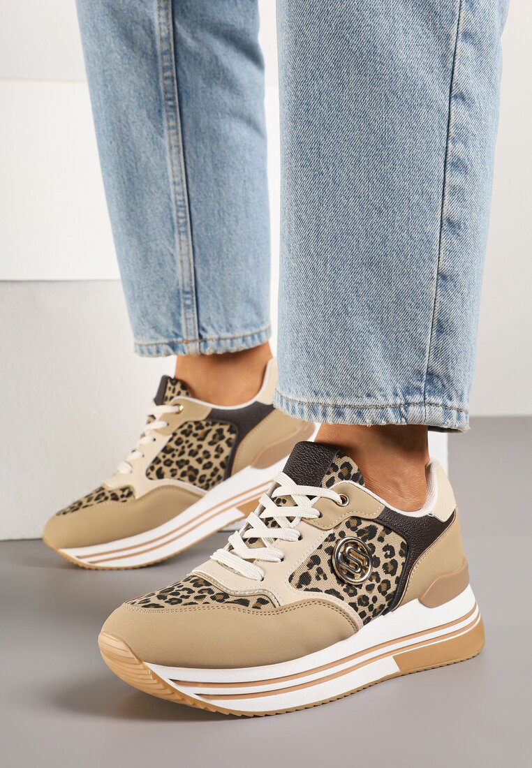 Sneakers Roniane Imprimeu leopard