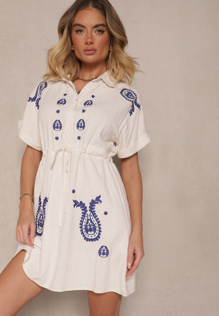 Rochie Ronara Albastră cu bej