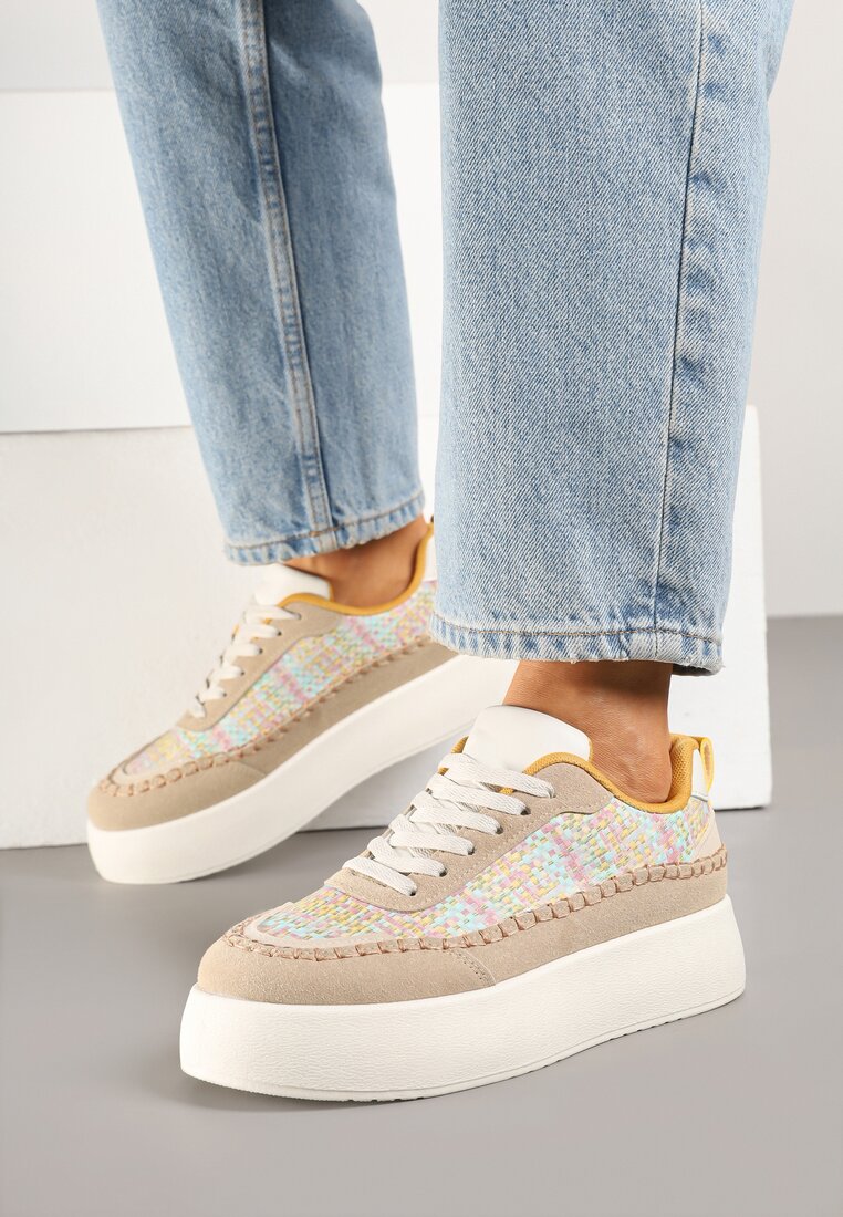 Sneakers Nilaraviela Bej închis