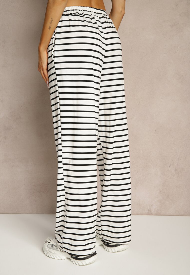Pantaloni Bormio Negru cu alb