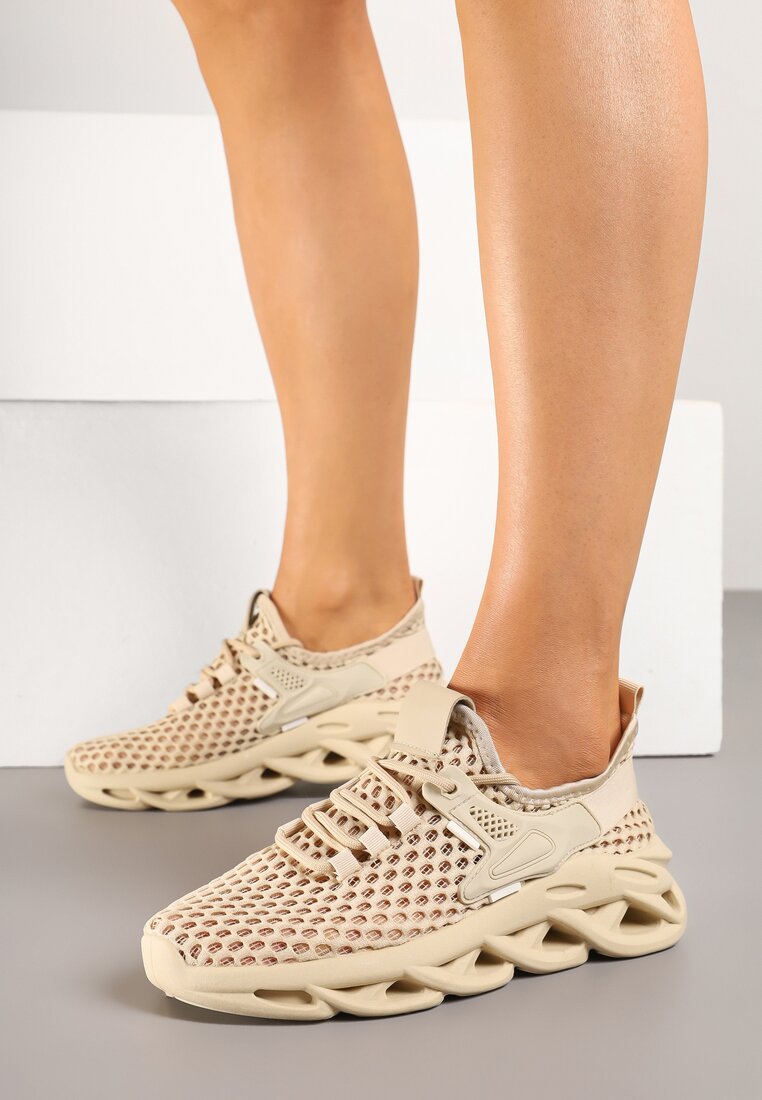 Sneakers Sanilova Bej închis