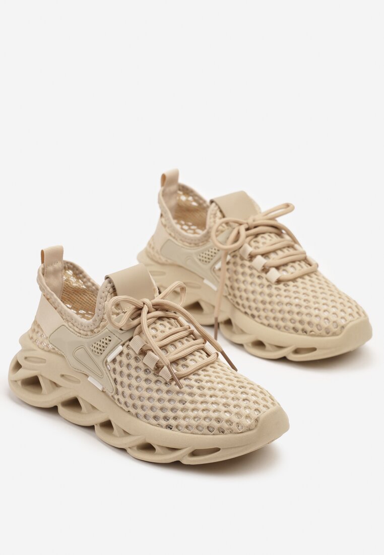Sneakers Sanilova Bej închis