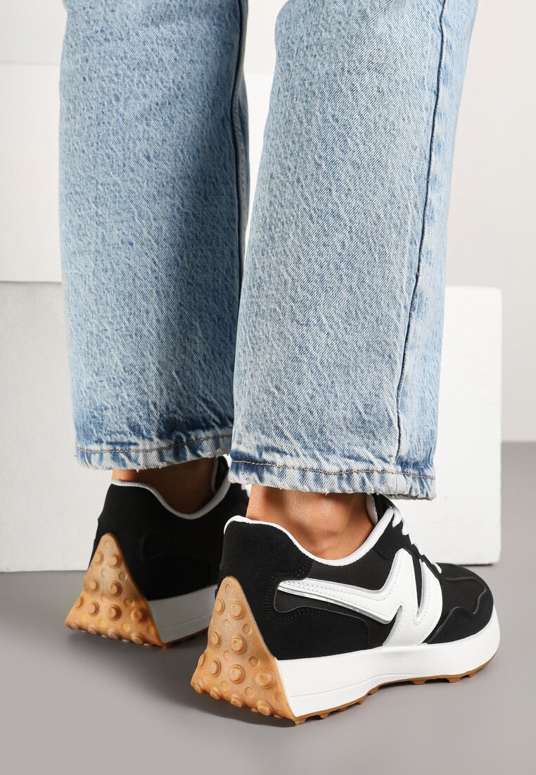 Sneakers Jenaviella Negru cu alb