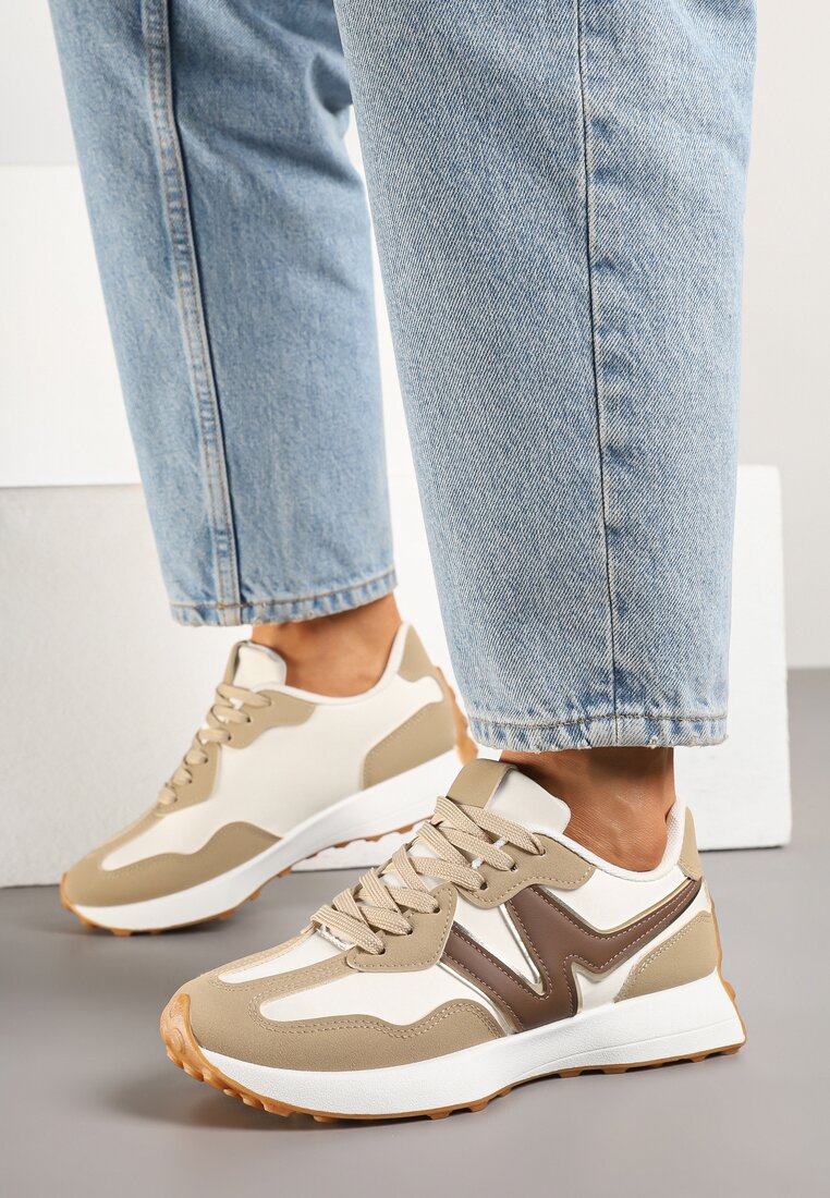 Sneakers Jenaviella Bej închis