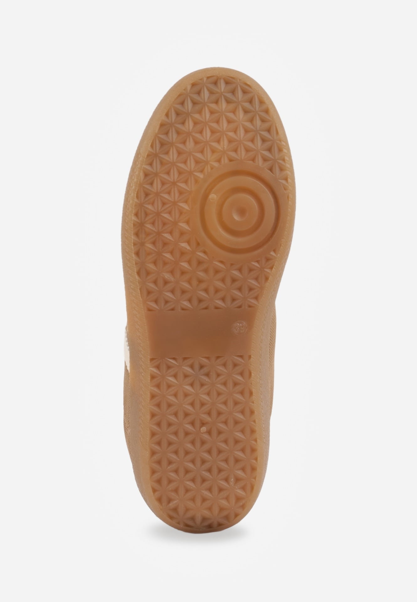 Ciemnobeżowe Sneakersy w Stylu Tenisówek Ozdobione Paskami Jenaniela