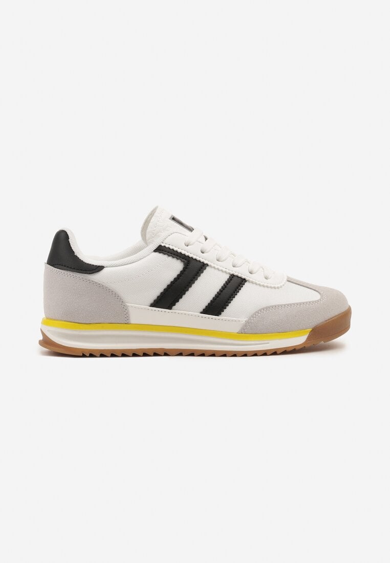Białe Sneakersy Ozdobione Paskami Nairalina