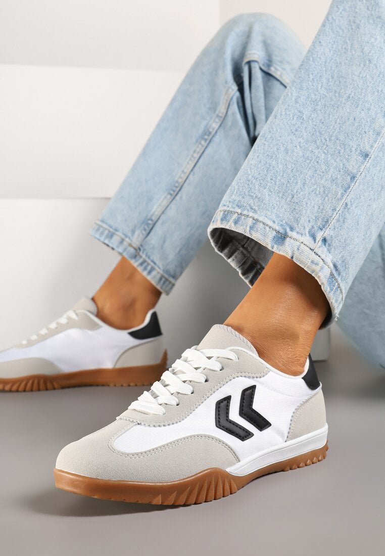 Sneakers Mepenna Alb cu negru