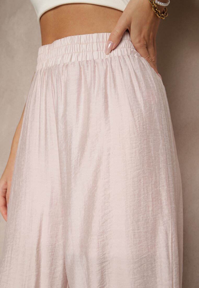 Pantaloni Jenarielis Roz deschis