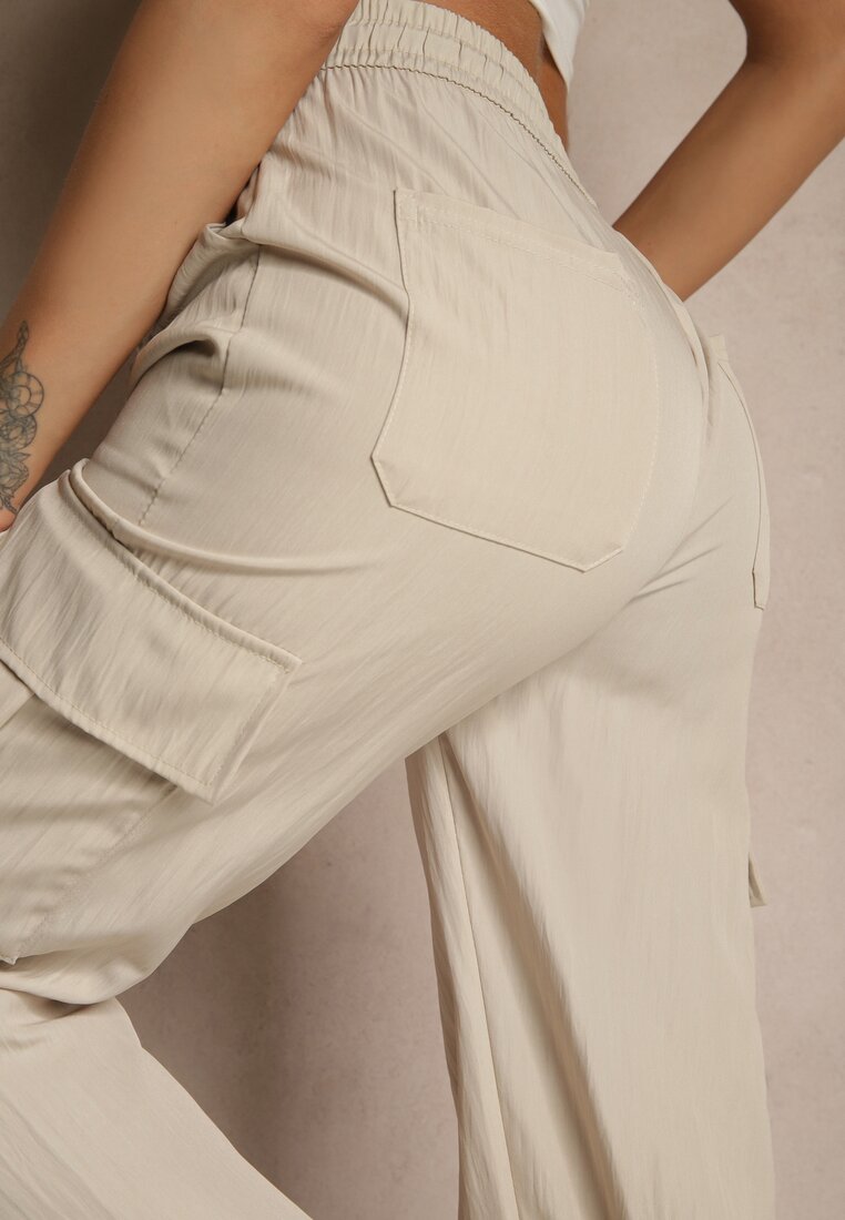 Pantaloni Mairiora Bej deschis