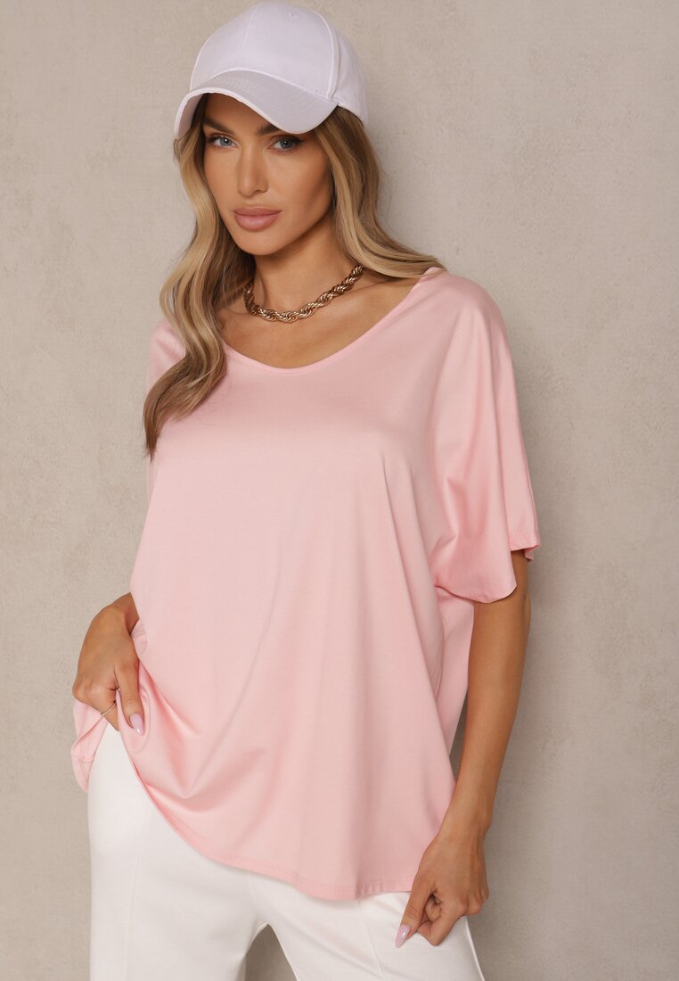 T-shirt Liofala Roz deschis