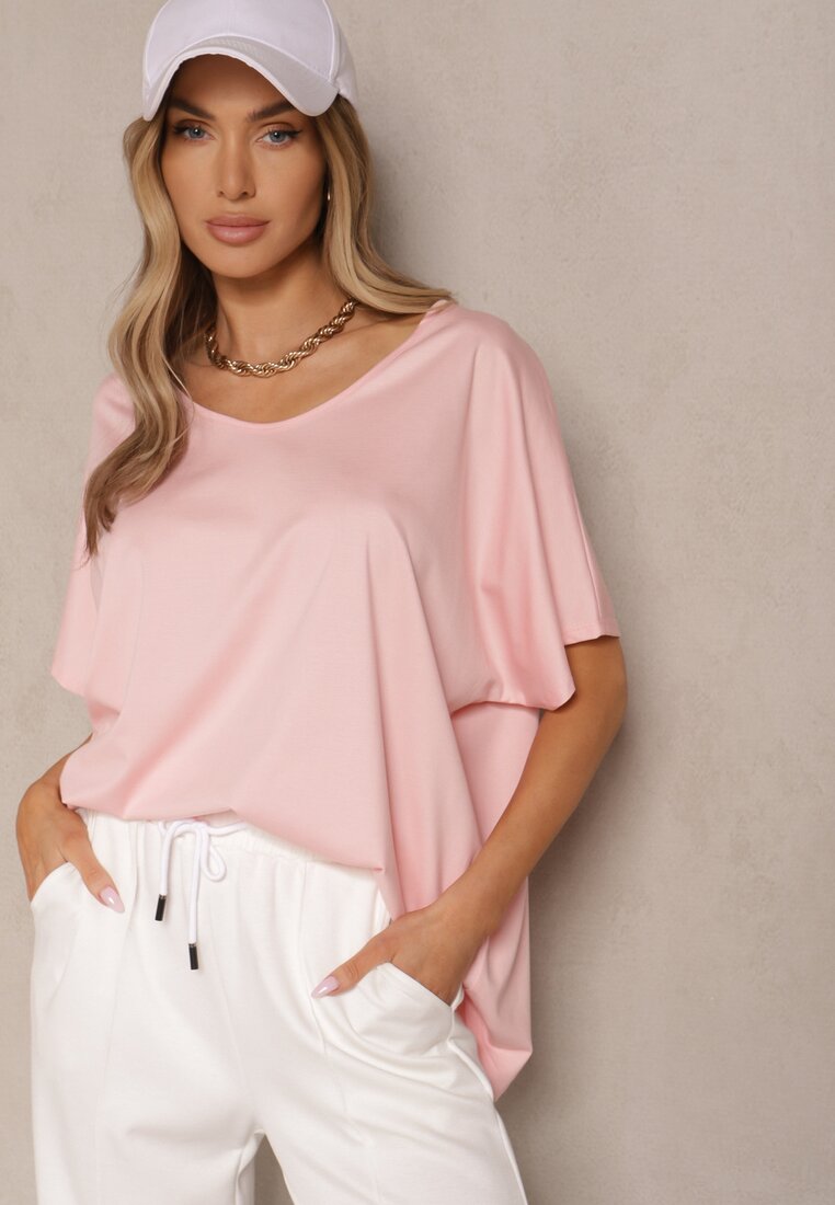 T-shirt Liofala Roz deschis