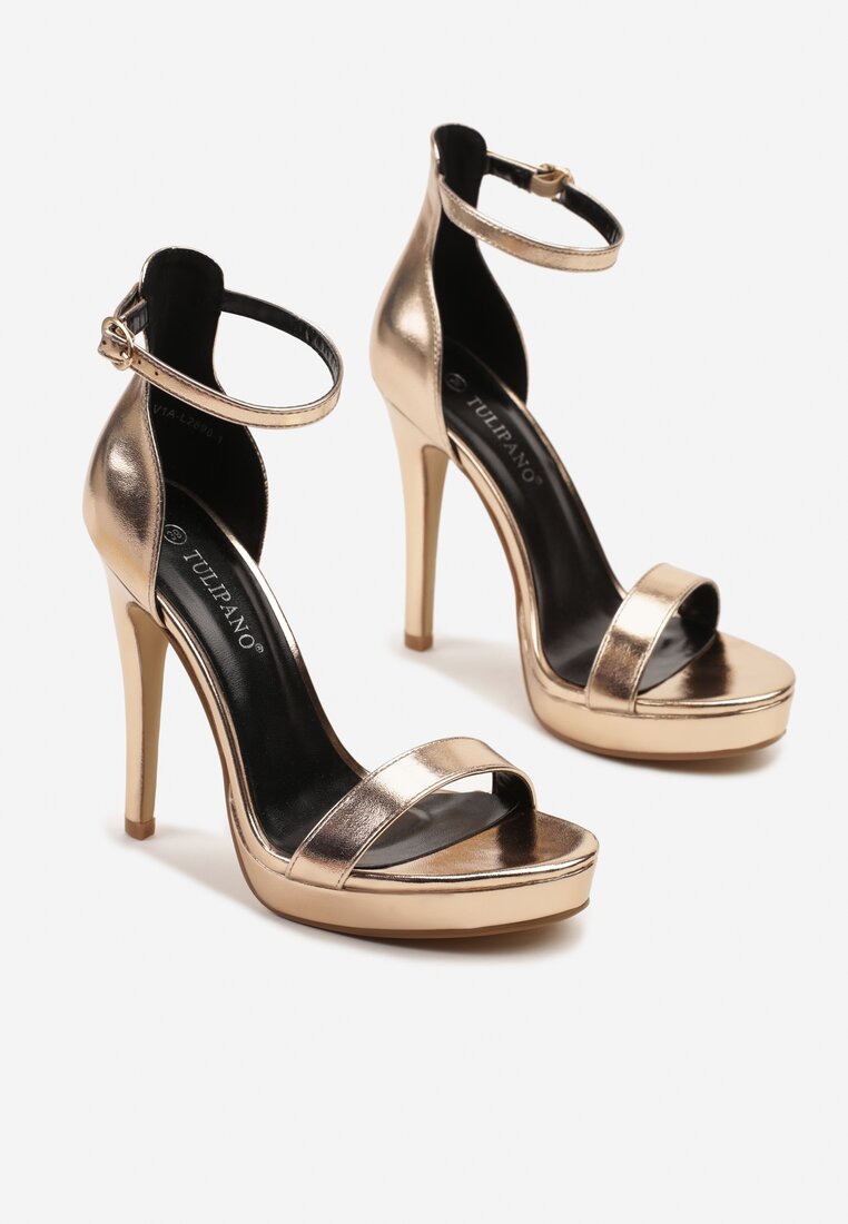 Pantofi stiletto Napelle Culoarea șampaniei