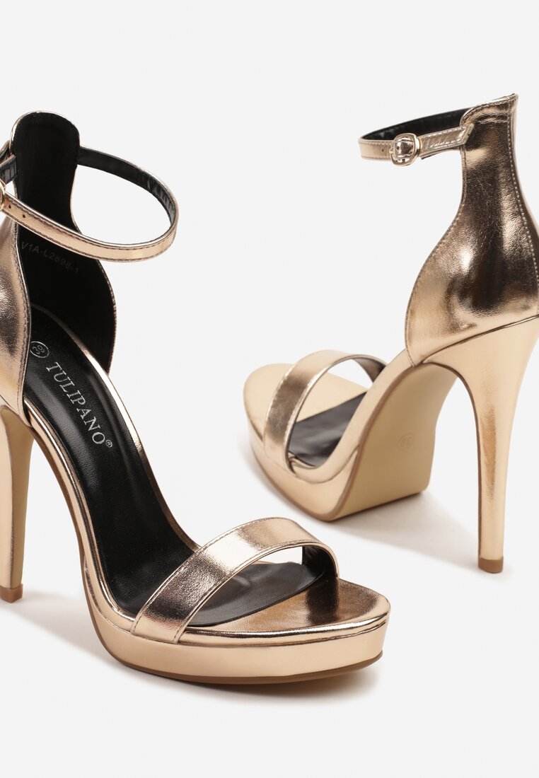 Pantofi stiletto Napelle Culoarea șampaniei
