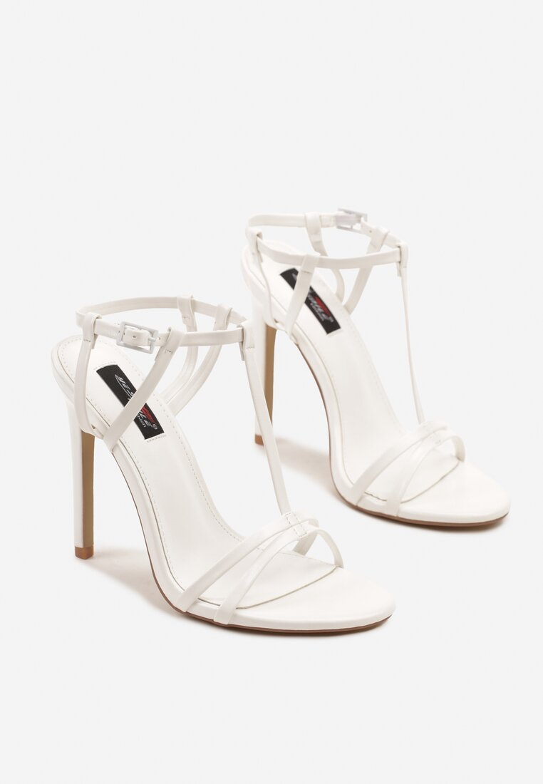 Pantofi stiletto Ranele Albi