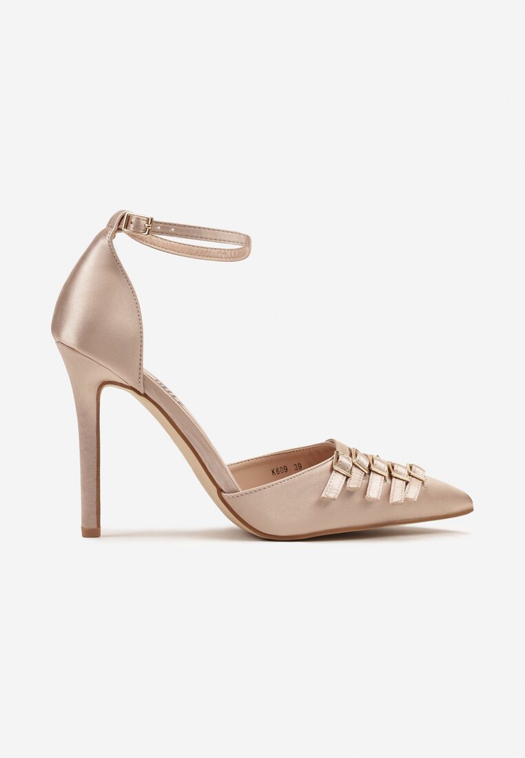 Pantofi stiletto Liorlina Culoarea șampaniei