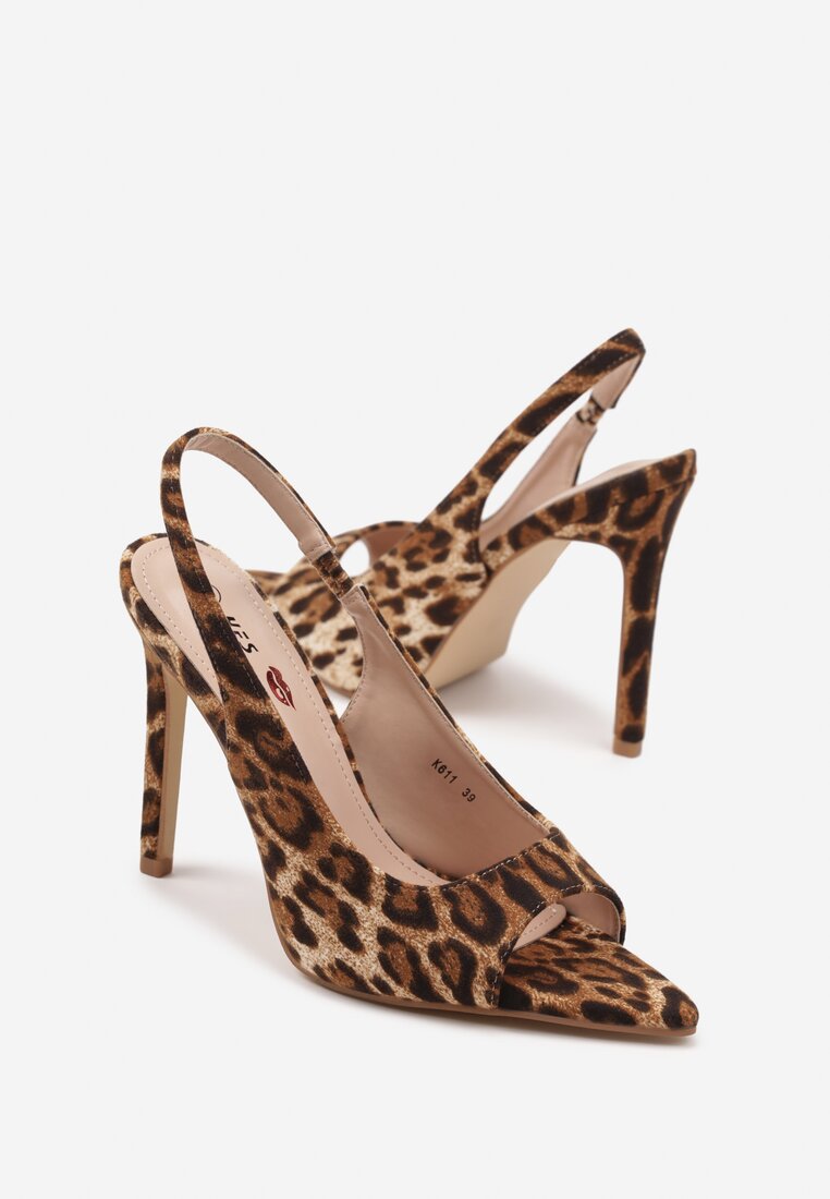 Pantofi stiletto Liosaria Imprimeu leopard