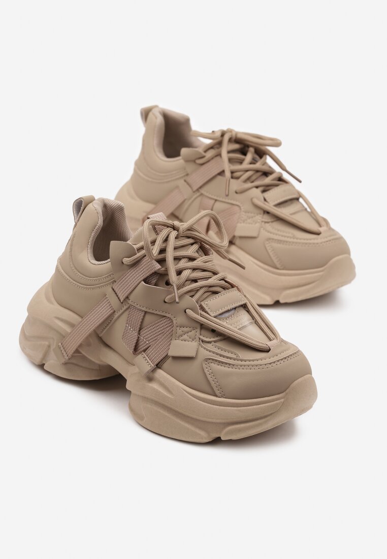 Sneakers Leneris Bej închis