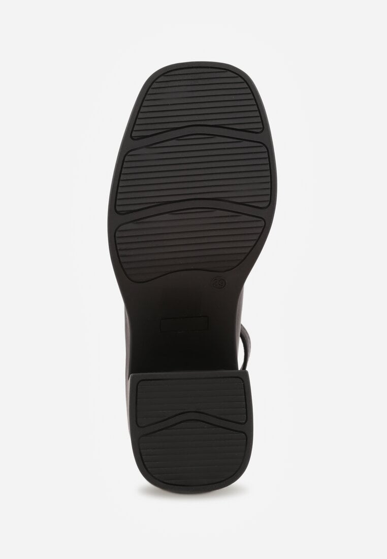 Czarne Eleganckie Czółenka na Platformie i Słupku Jesivia