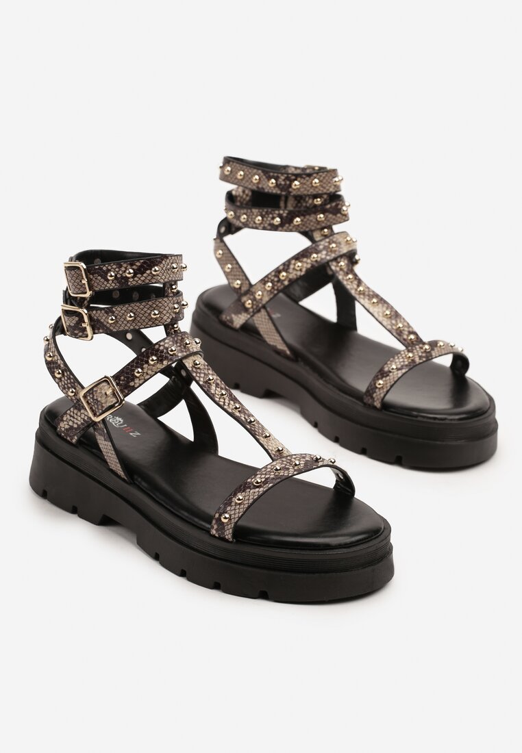 Sandale Orrave Print piele de șarpe