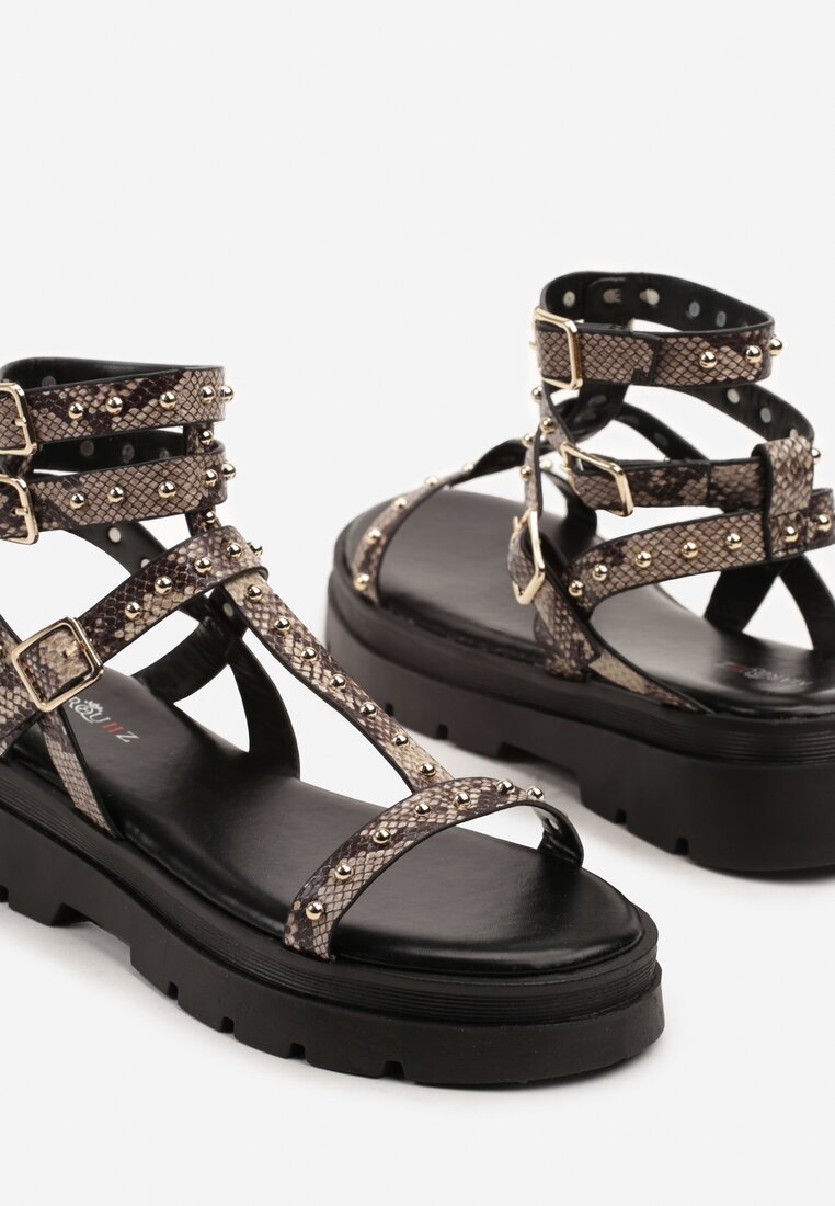Sandale Orrave Print piele de șarpe