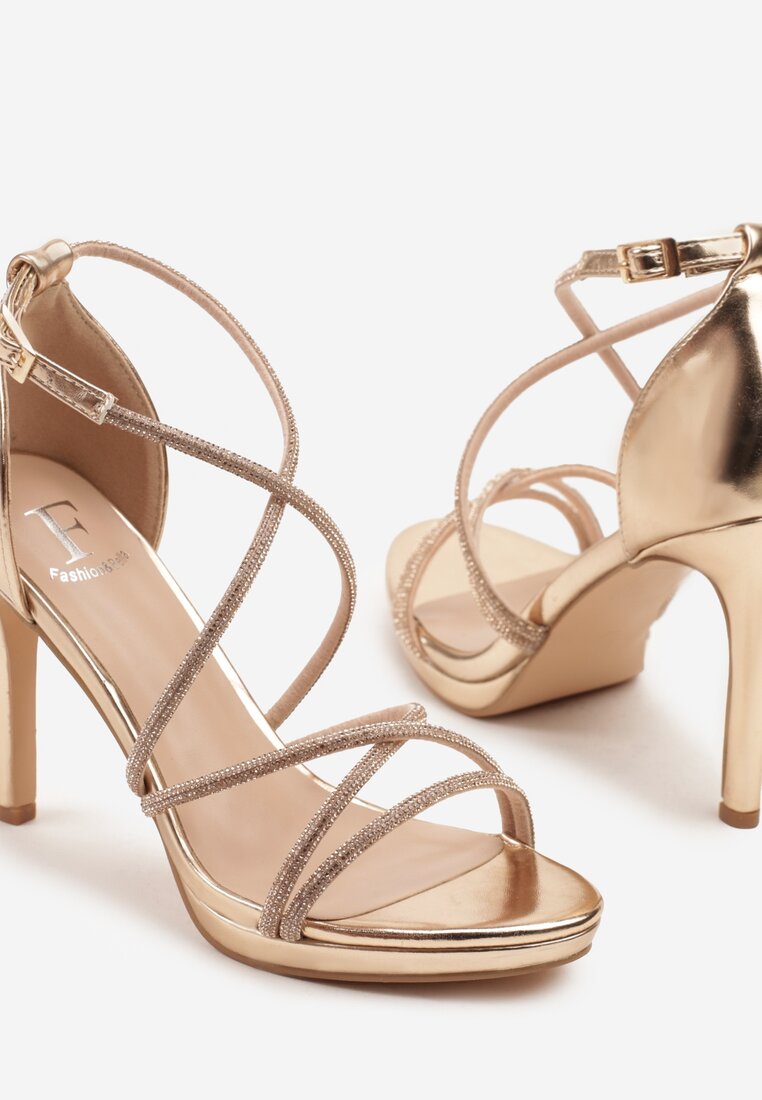 Pantofi stiletto Sorisma Culoarea șampaniei