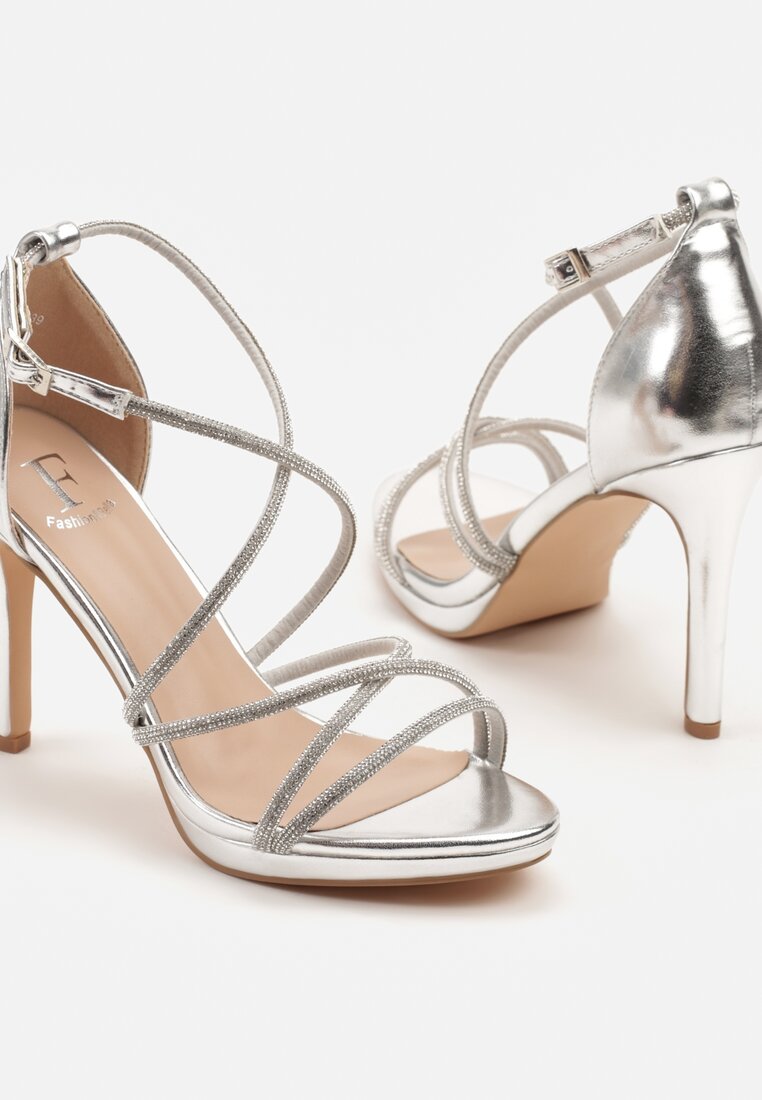 Pantofi stiletto Sorisma Argintii