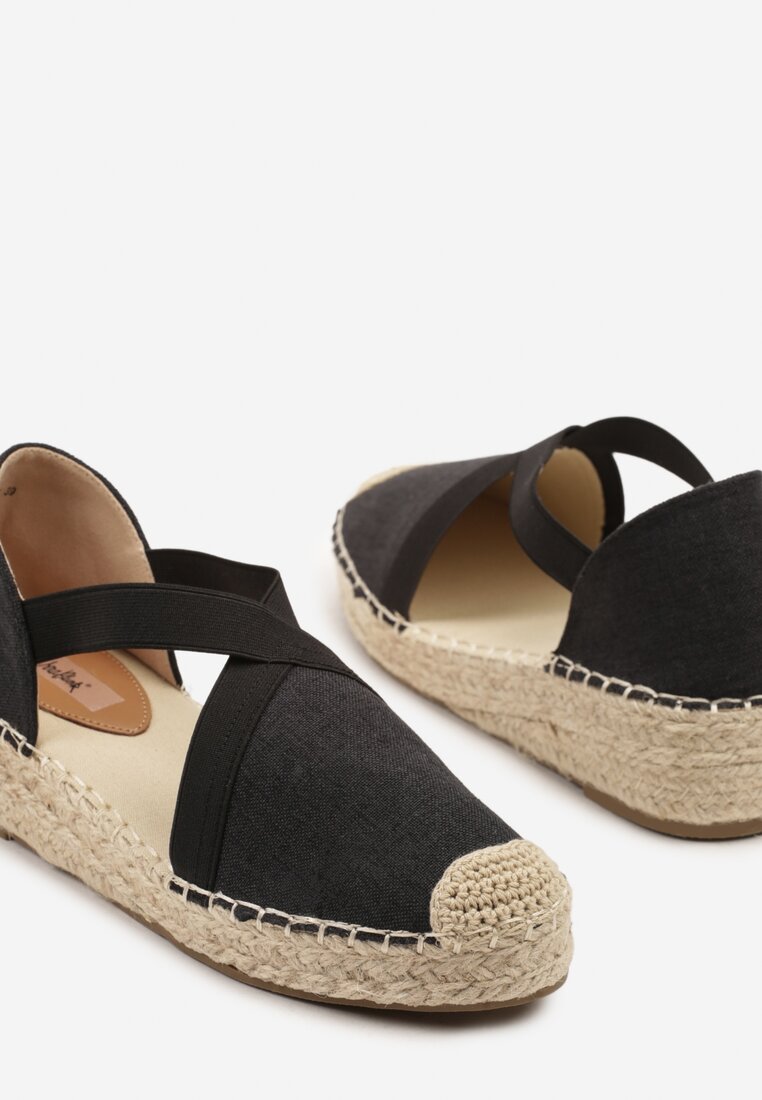 Czarne Espadryle w Stylu Boho Orrivine