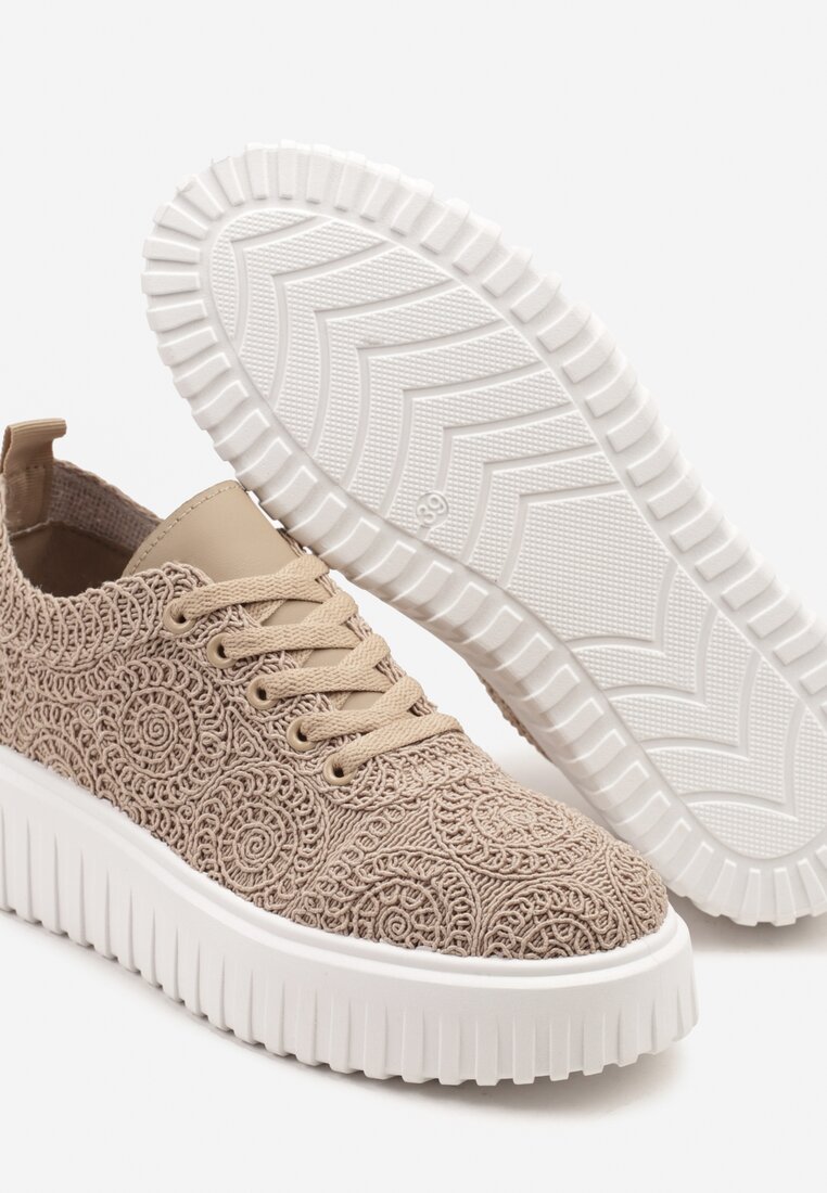 Sneakers Ellisara Bej închis