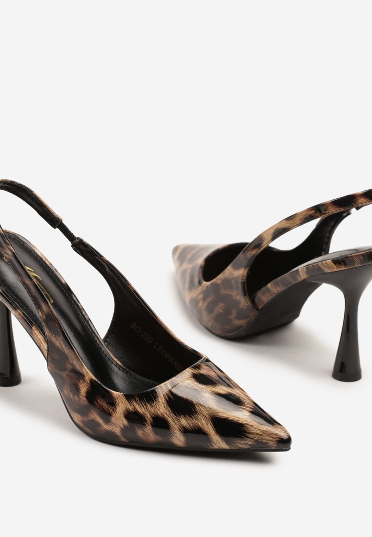 Pantofi stiletto Tosnivia Ulios Imprimeu leopard