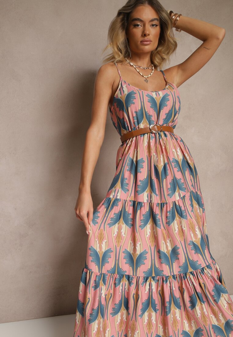 Rochie Tosena Roz cu albastru
