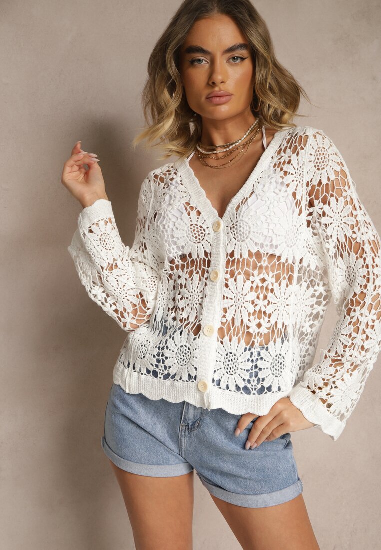 Cardigan Evipolla Alb