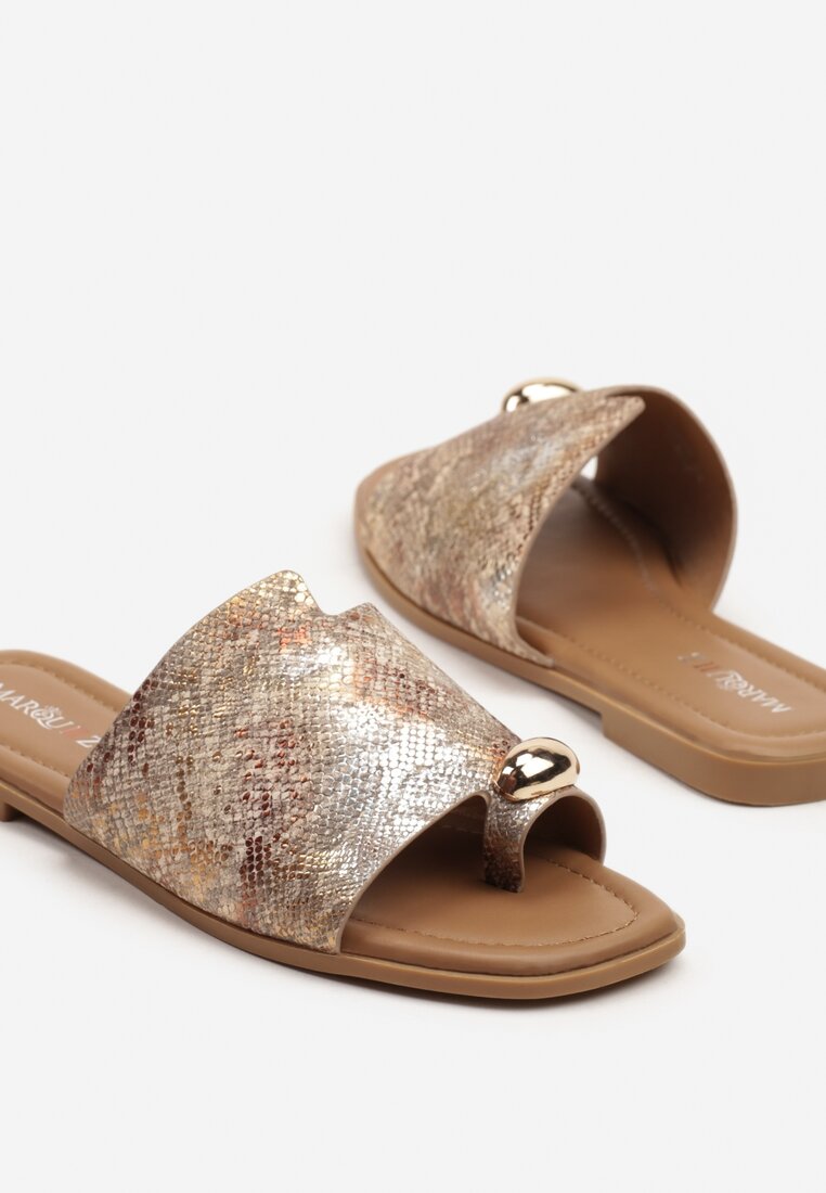 Papuci Wilise Print piele de șarpe