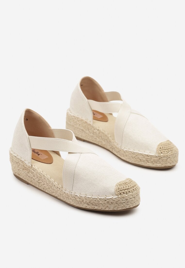 Beżowe Espadryle w Stylu Boho Orrivine