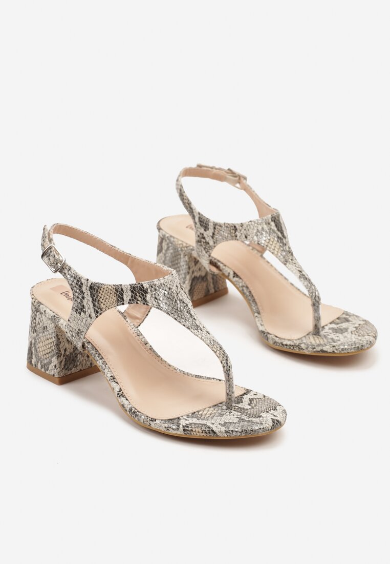Sandale Cleoselle Print piele de șarpe