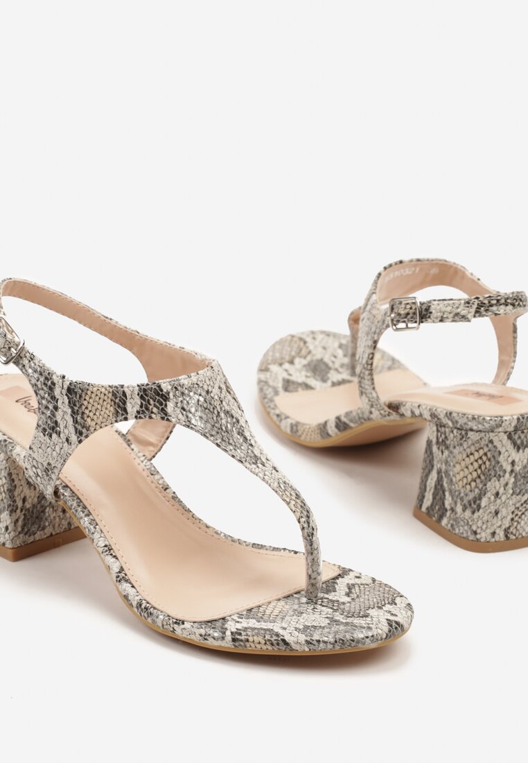 Sandale Cleoselle Print piele de șarpe