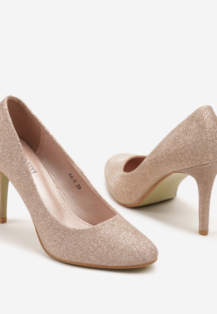 Pantofi stiletto Emauri Culoarea șampaniei