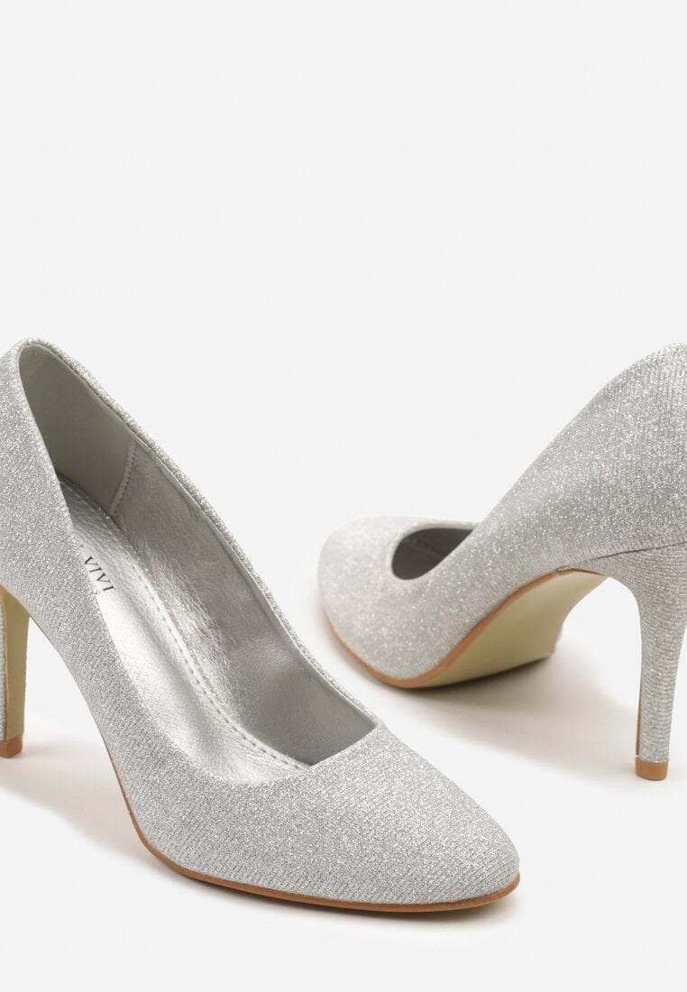 Pantofi stiletto Emauri Argintii