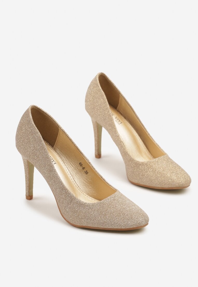 Pantofi stiletto Emauri Aurii