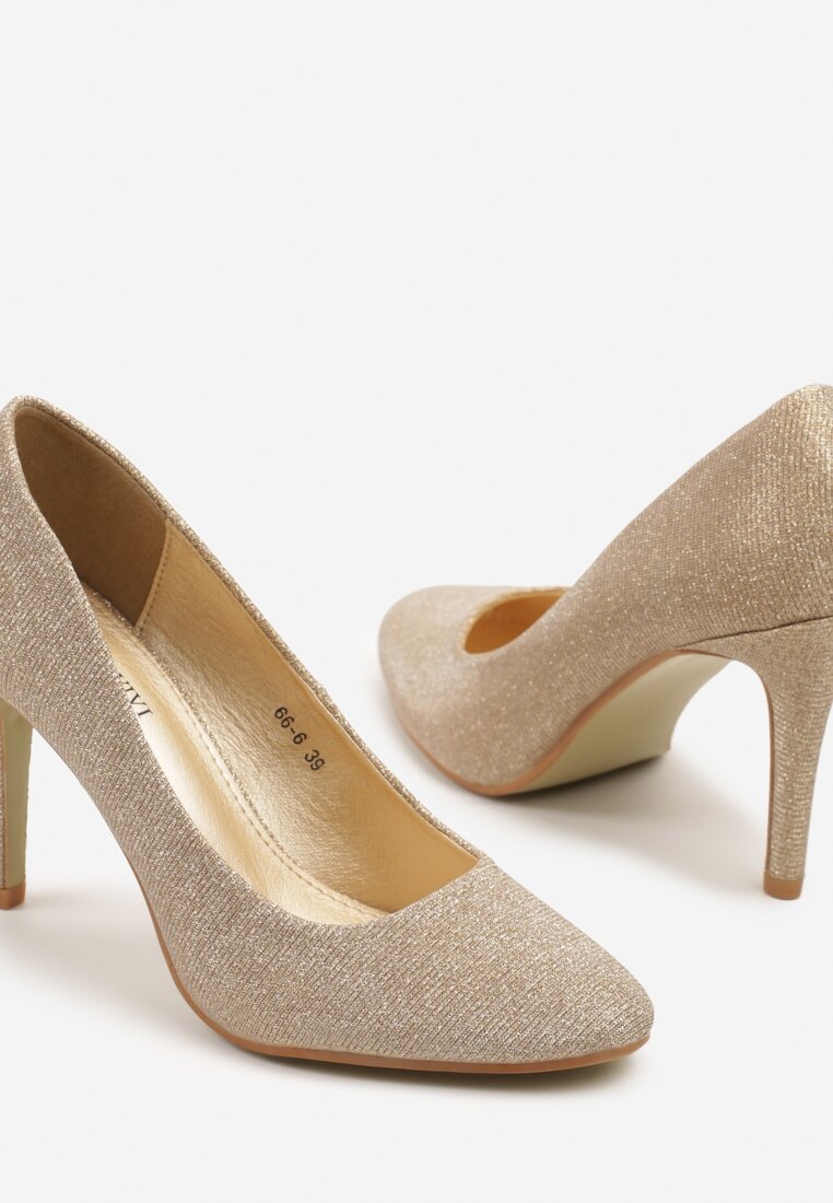 Pantofi stiletto Emauri Aurii
