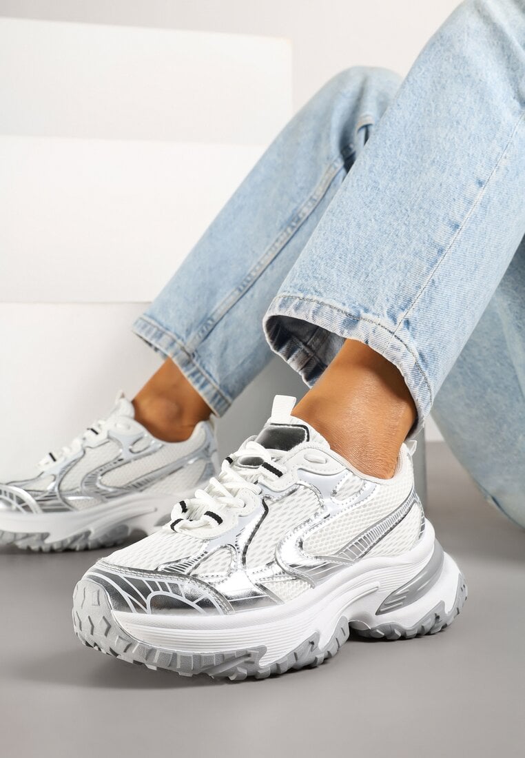 Sneakers Mevriane Argintii